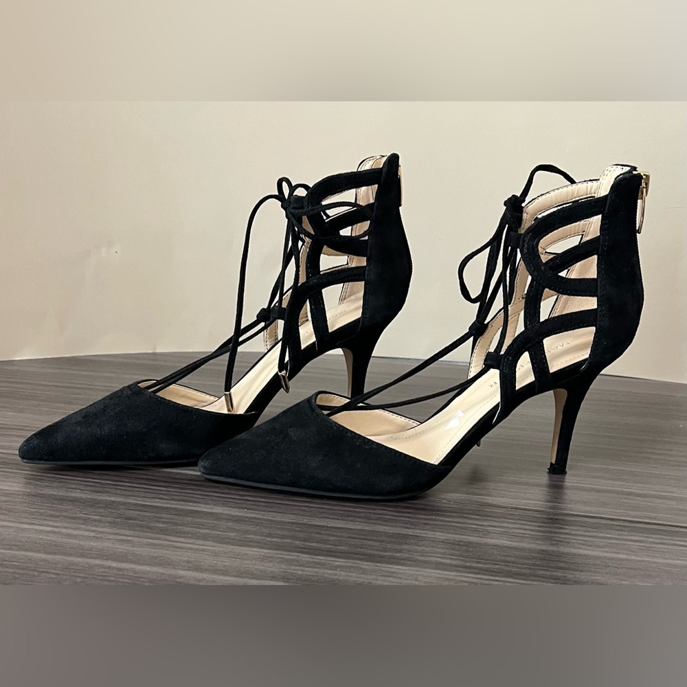 Marc Fisher Truthe black suede pointed toe pump